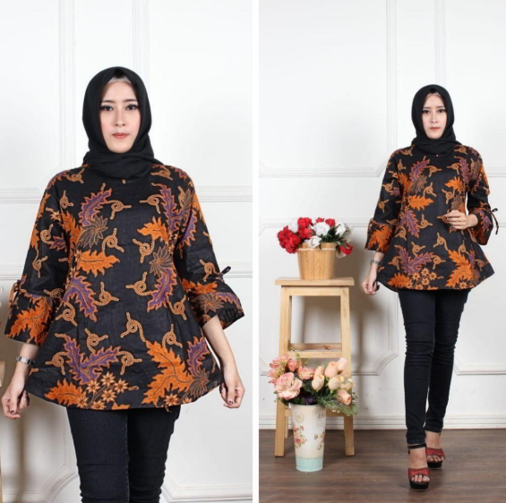 150 Model  Baju  Batik  Wanita Modern Terbaru 2021
