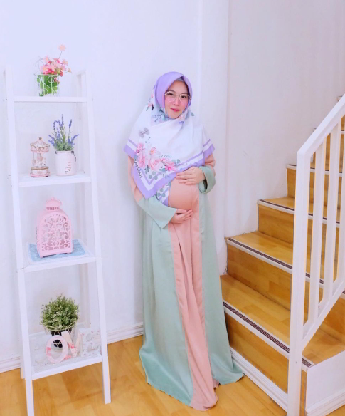 Model Baju Gamis Ibu Hamil Terbaru - Gambar Islami